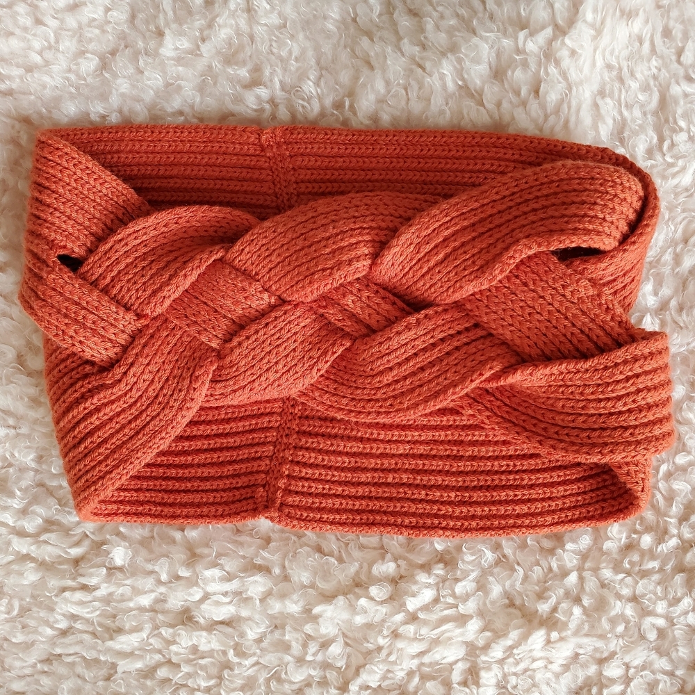 Burnt orange braided headband